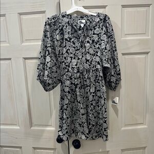 Black and White Floral Dress